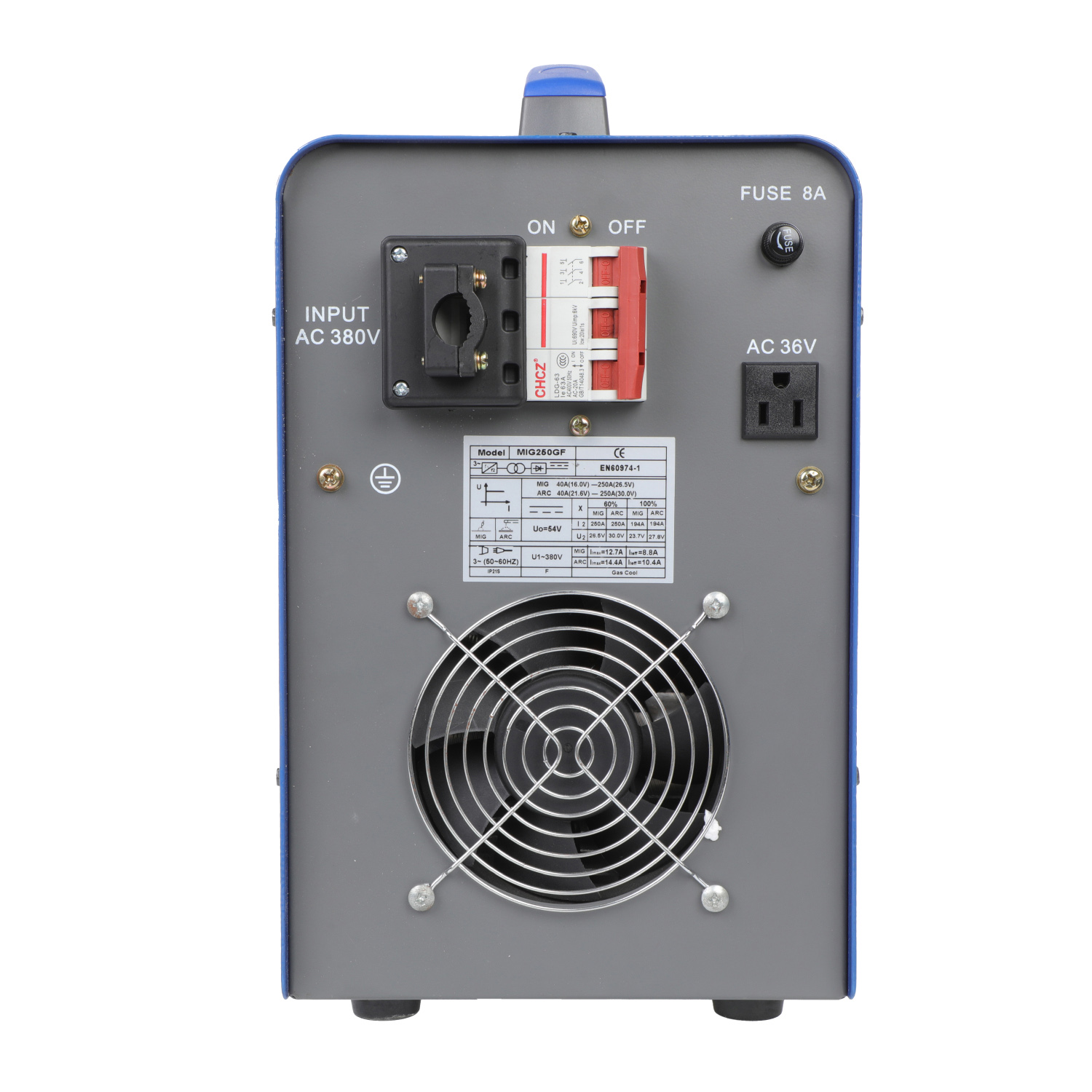 MIG250GF MIG/ LIFT TIG/ MMA functions